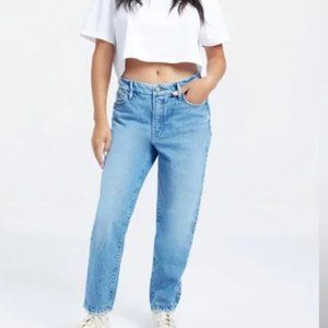 Good American Light Blue Boyfriend Jeans